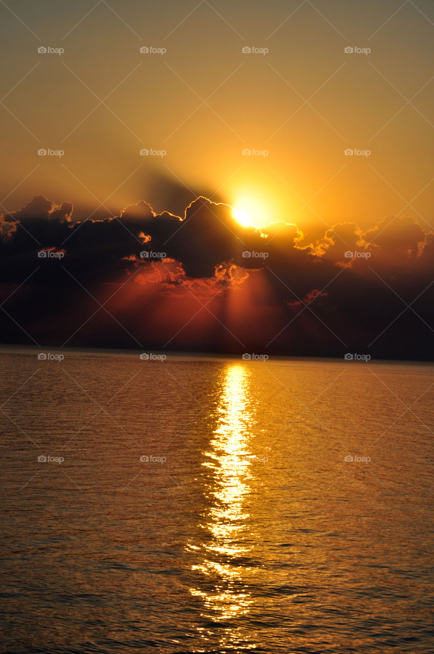 Sunrise over the sea 