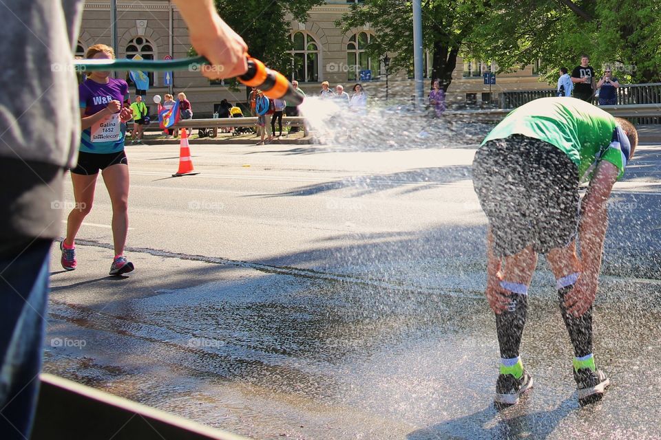 runner and water