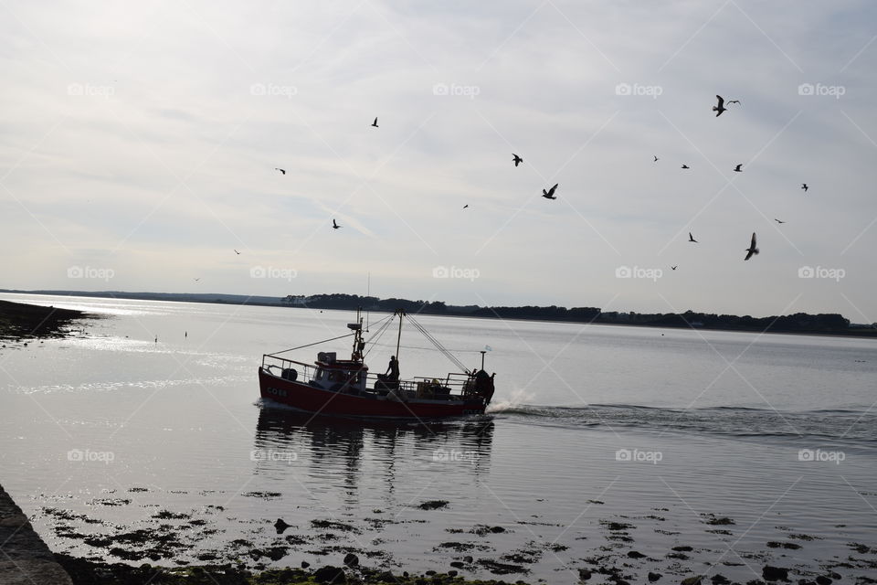 Caernarfon Bay North Wales at dusk