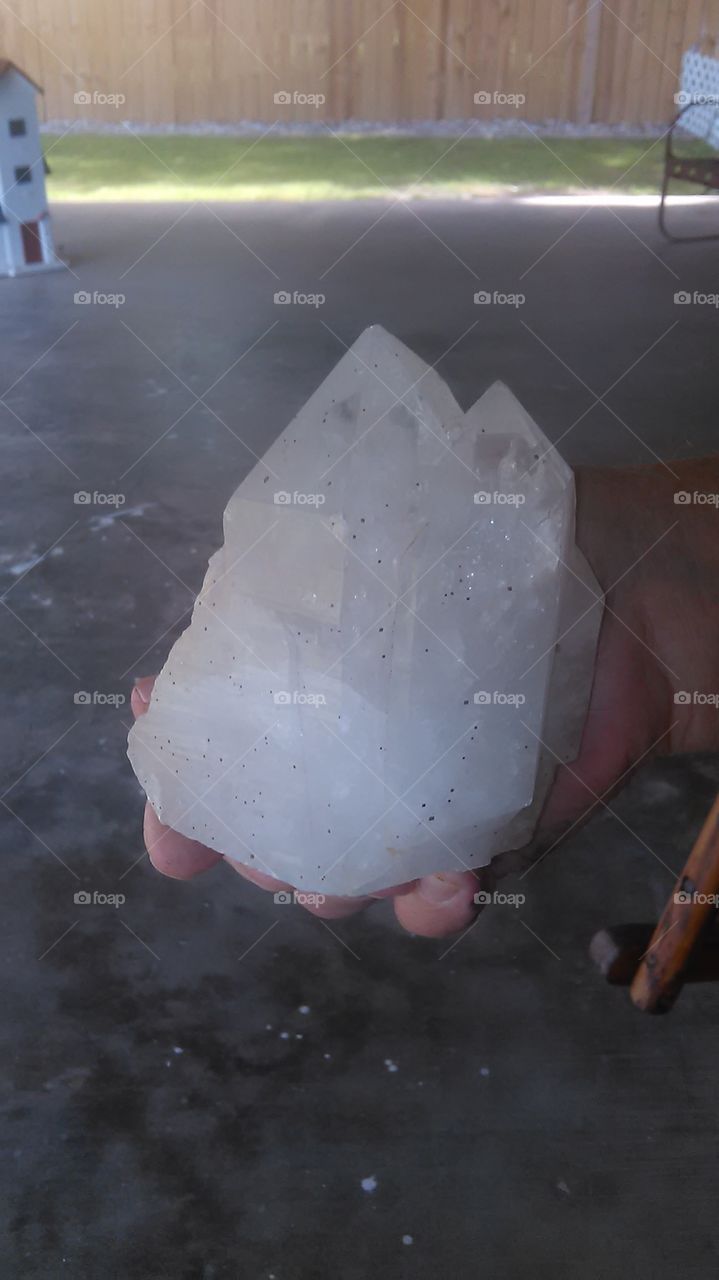 Hailstone. This is a picture of a stone that fell during a storm this spring