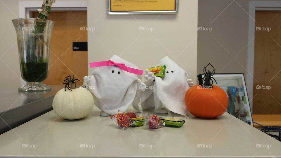 boo. Lil ghosts at work