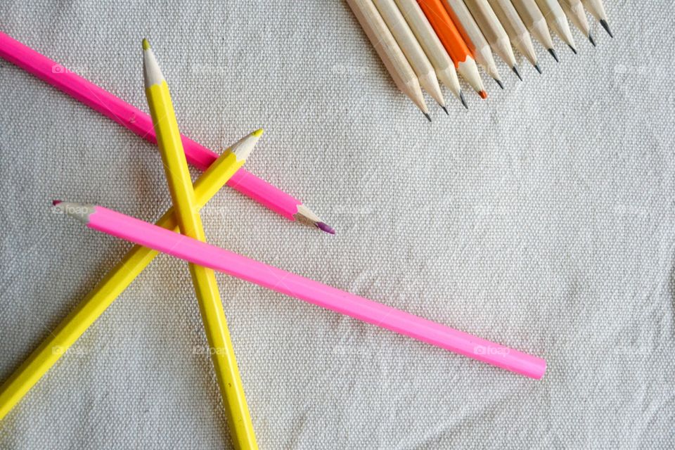 Close-up of colored pencil