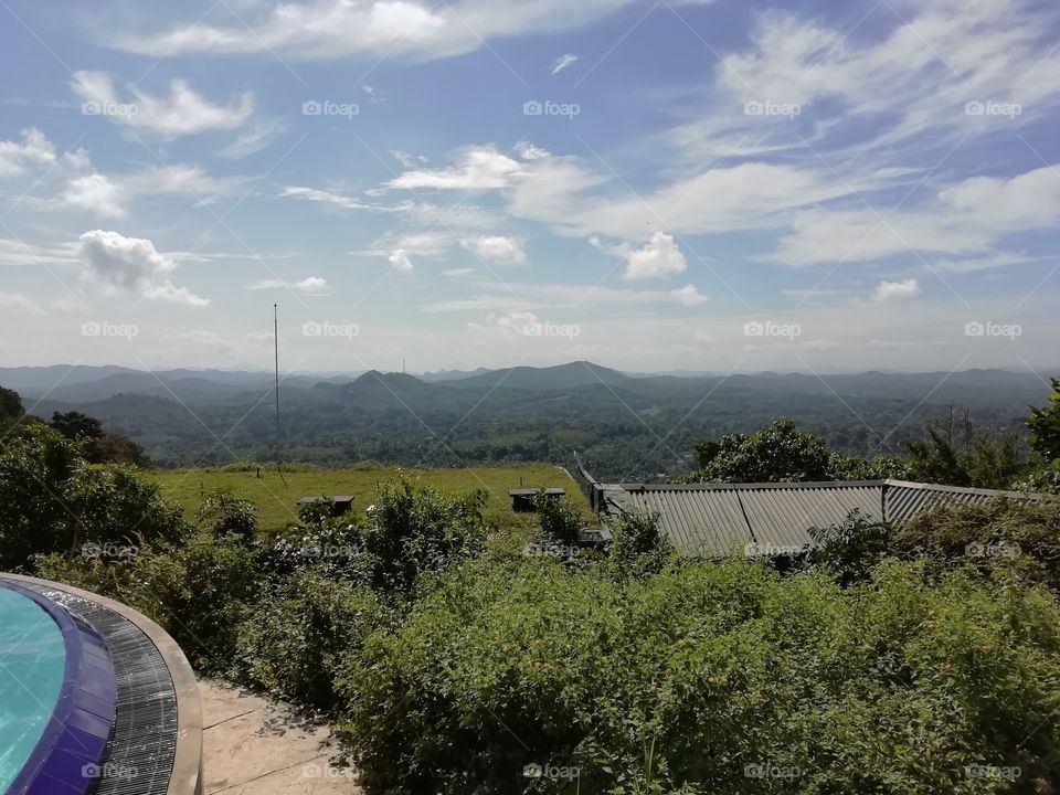 Mountain range with clear skies