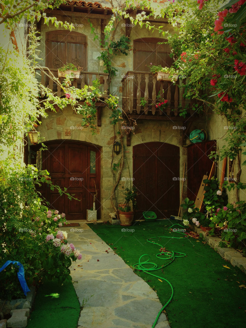 plants doors wood flowers grass turkey by angeljack