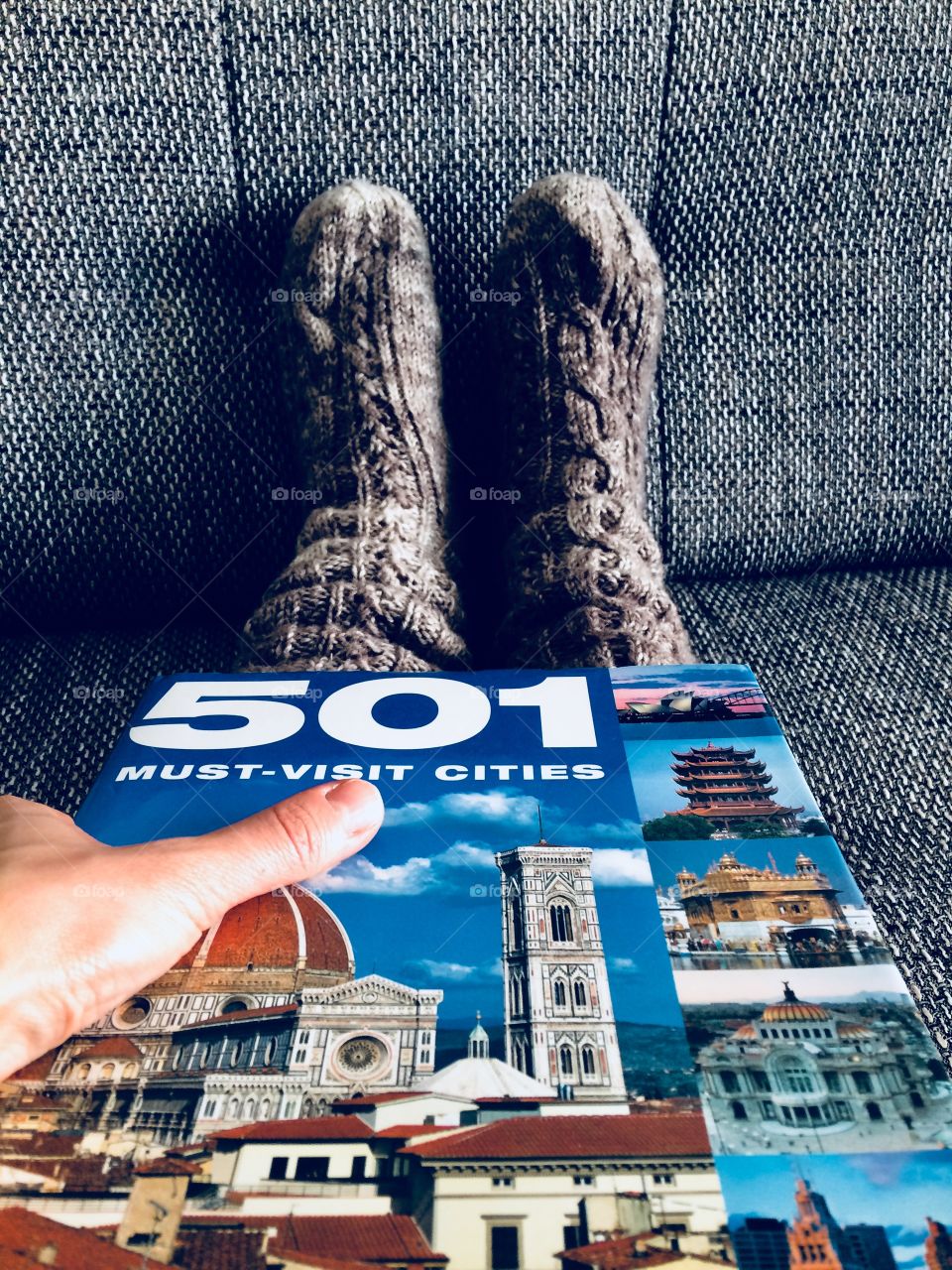 501 must visit cities book and woolen socks