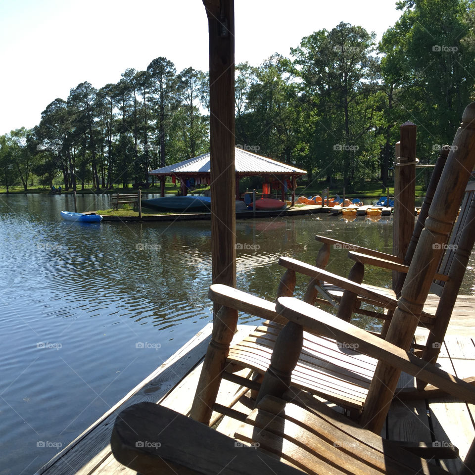 Lake side rocking chair