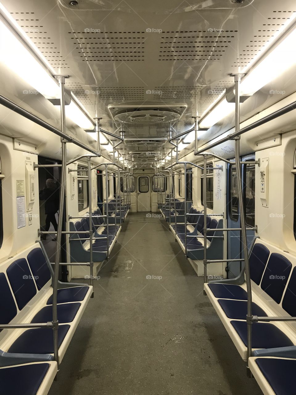 empty subway carriage 