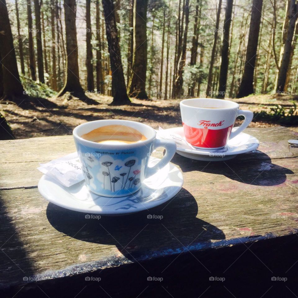 Coffe in a nature