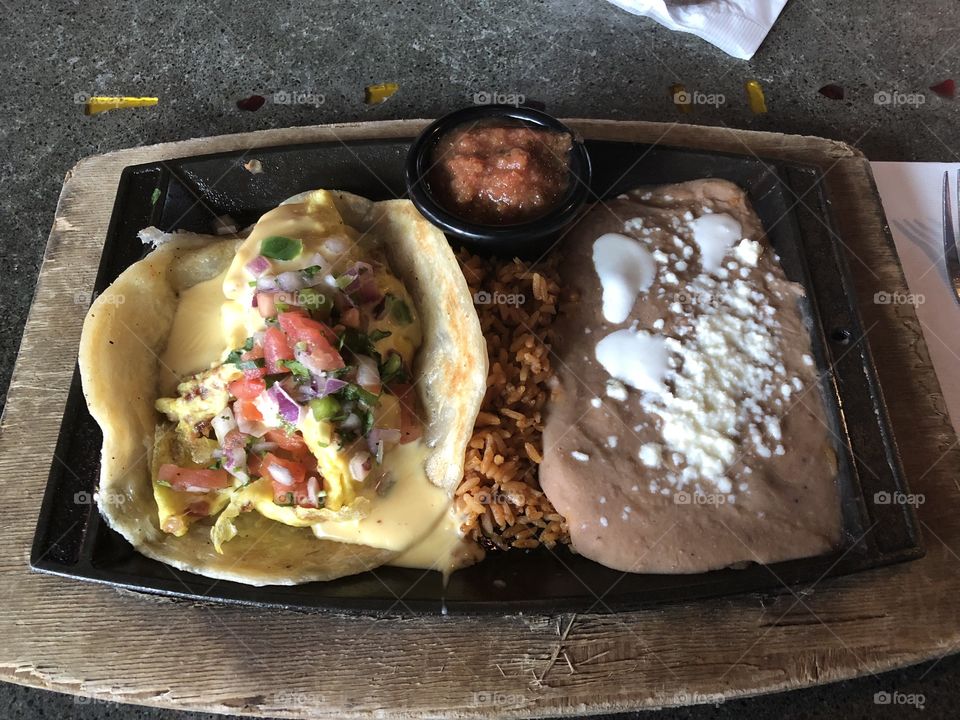 Nacho Daddy breakfast taco