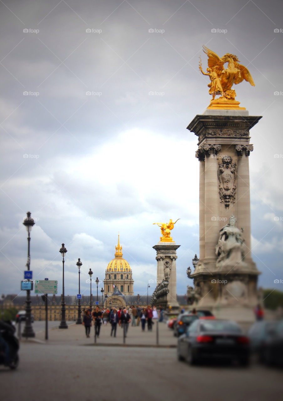 paris bridge cloudy golden by stevehardley7