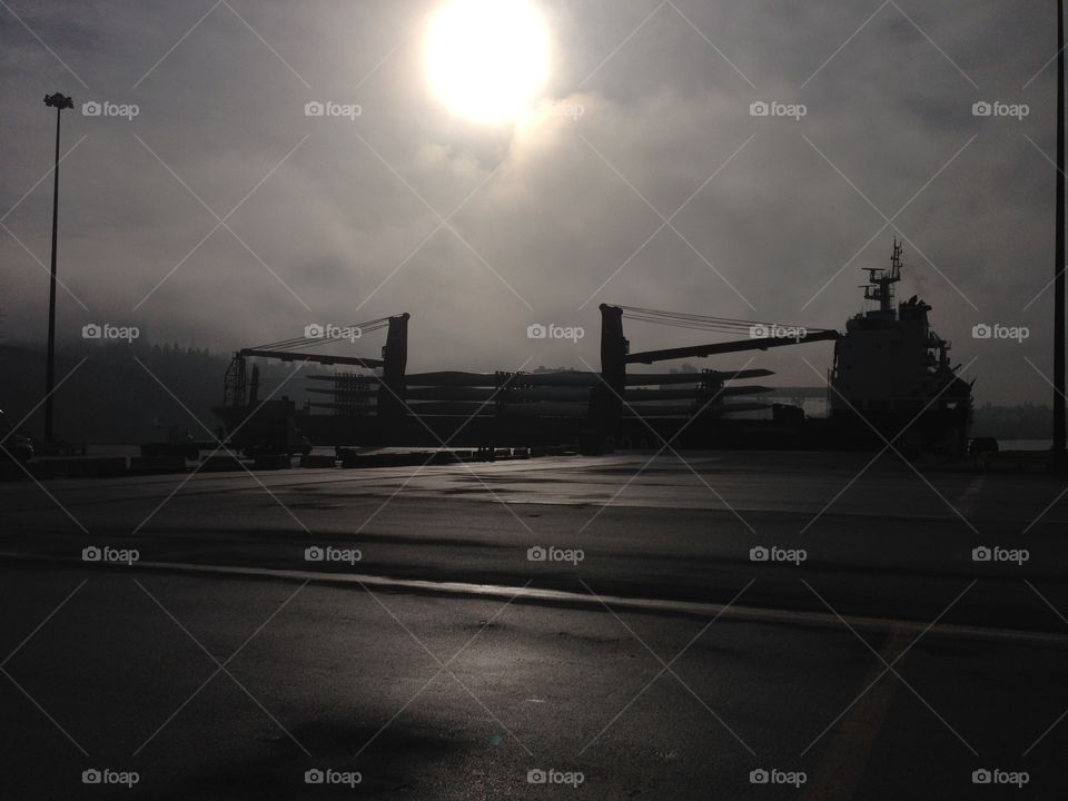 The Ship with Wind Blades
