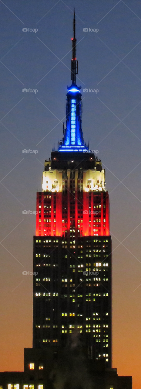 blue red white sunset by delvec