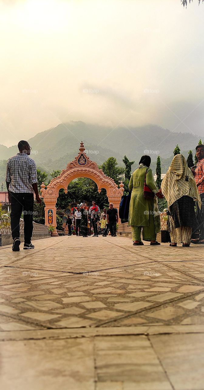 Parmarth Niketan, a famous ashram in holy city Rishikesh, Uttarakhand, India.