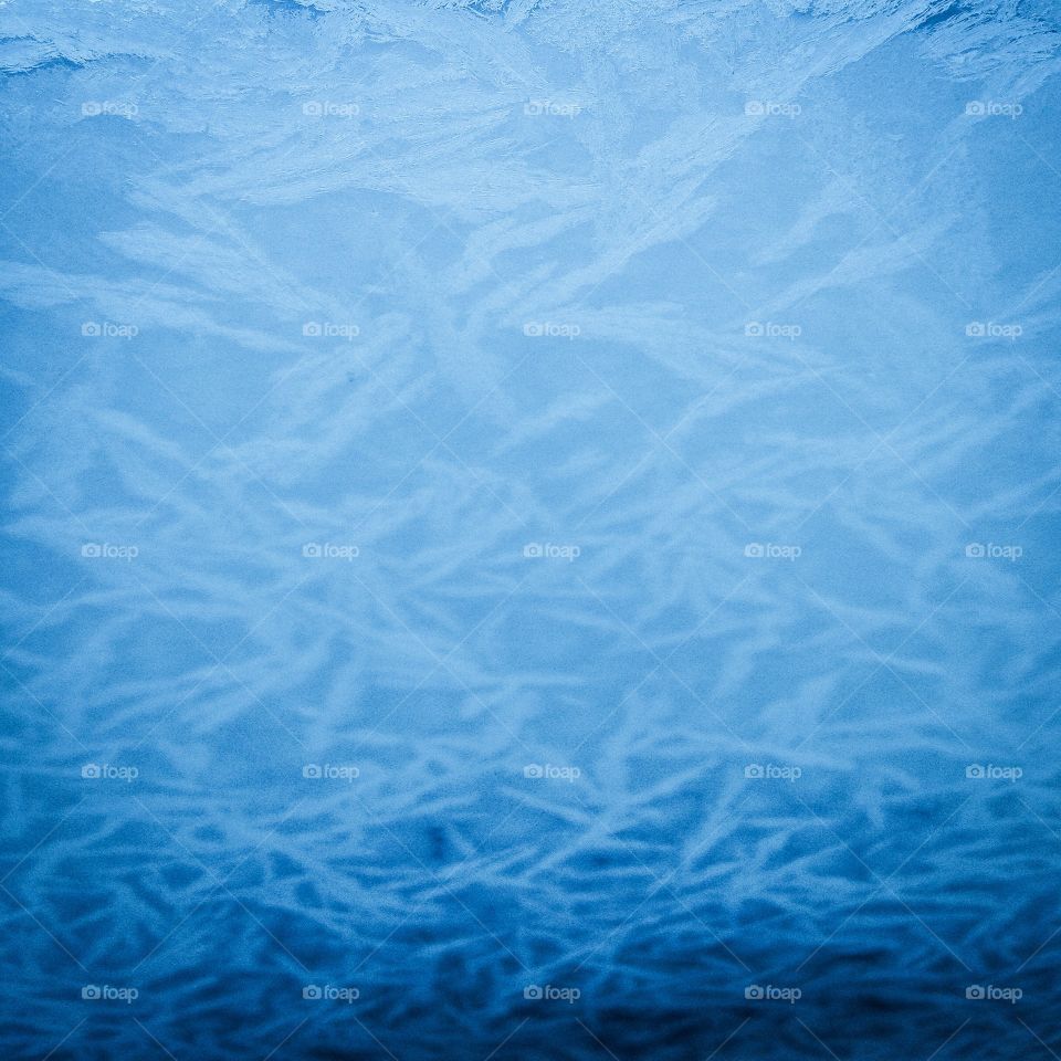 View of frozen window