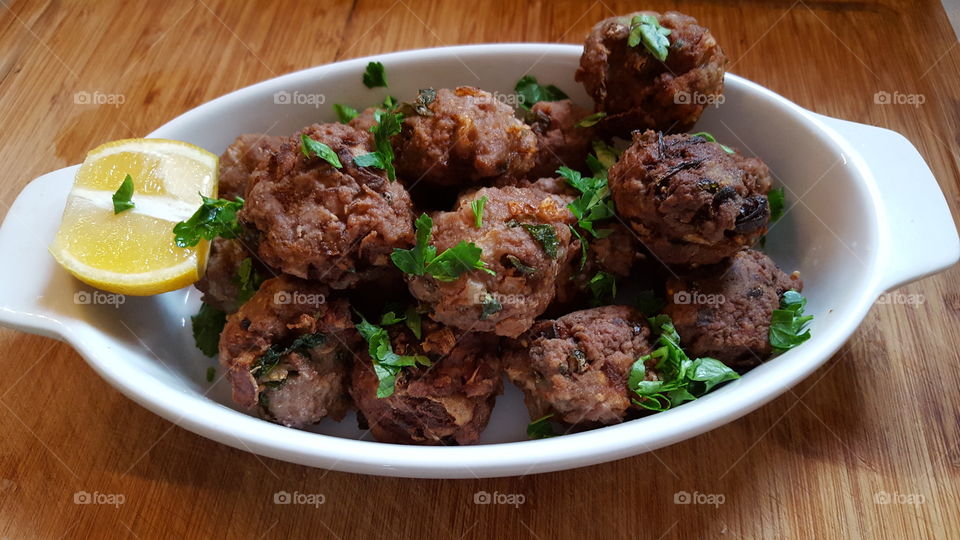 Close-up of meatballs in bowl
