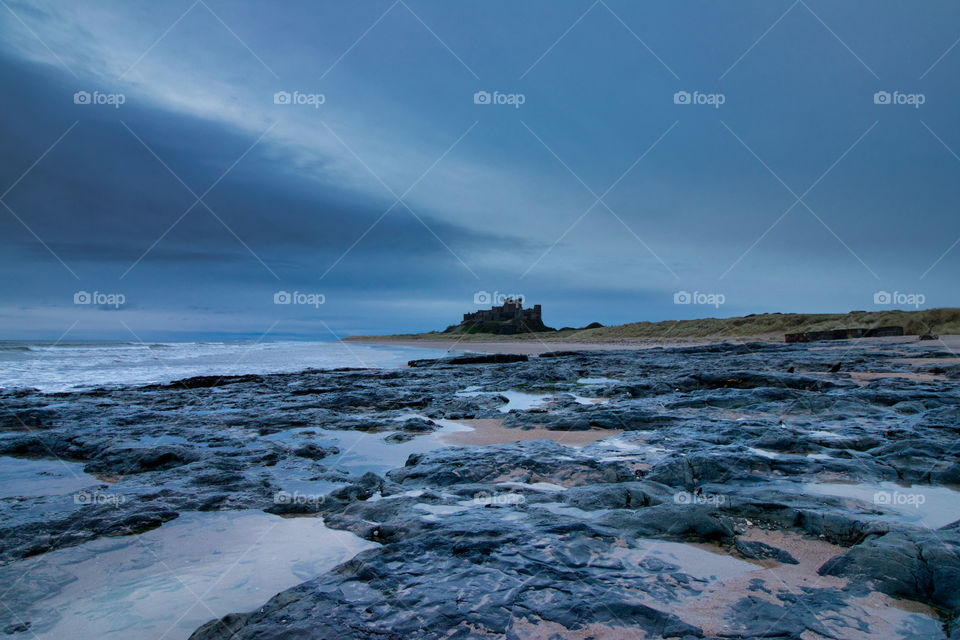 Bamburgh castle from the beach