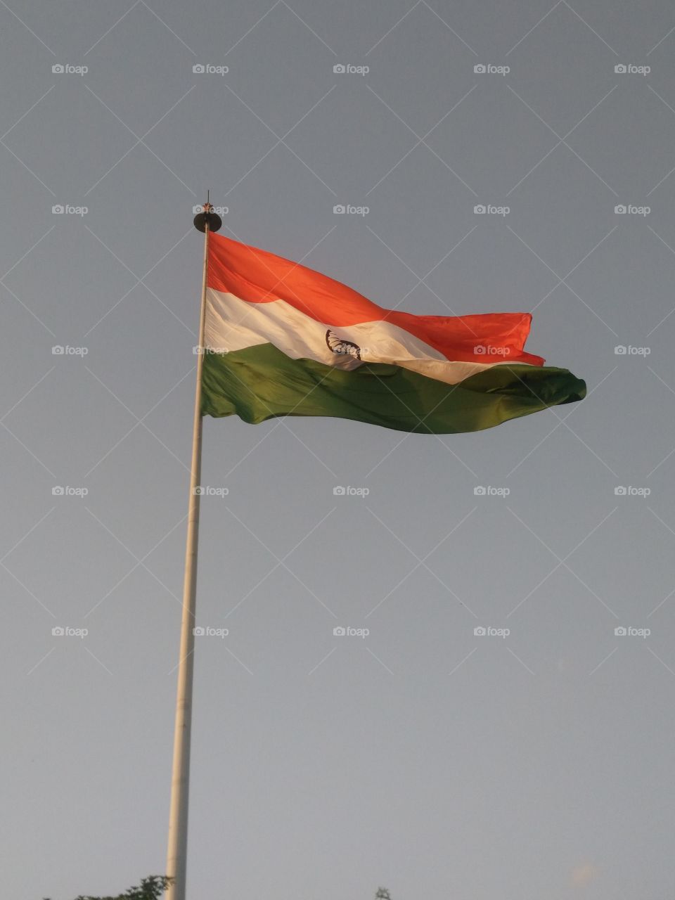 Low angle view of indian flag