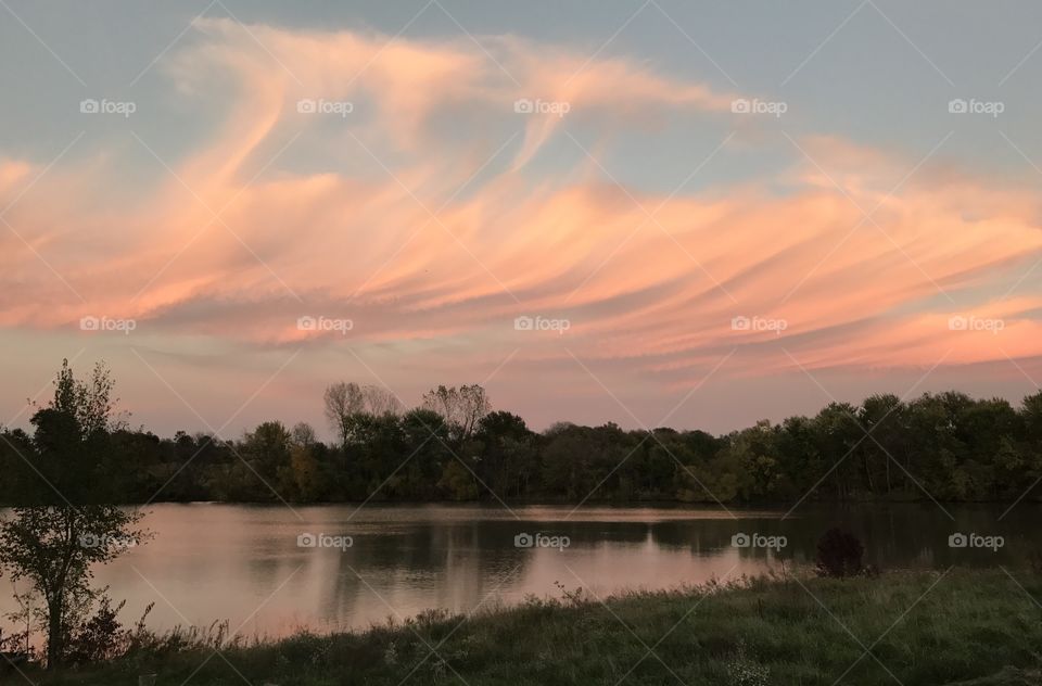 Sunset, Holiday Lake, Reflection
