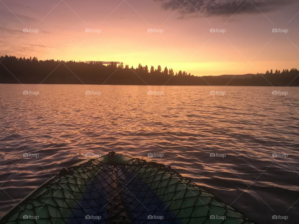 Nothing like kayaking with a sunset view. 