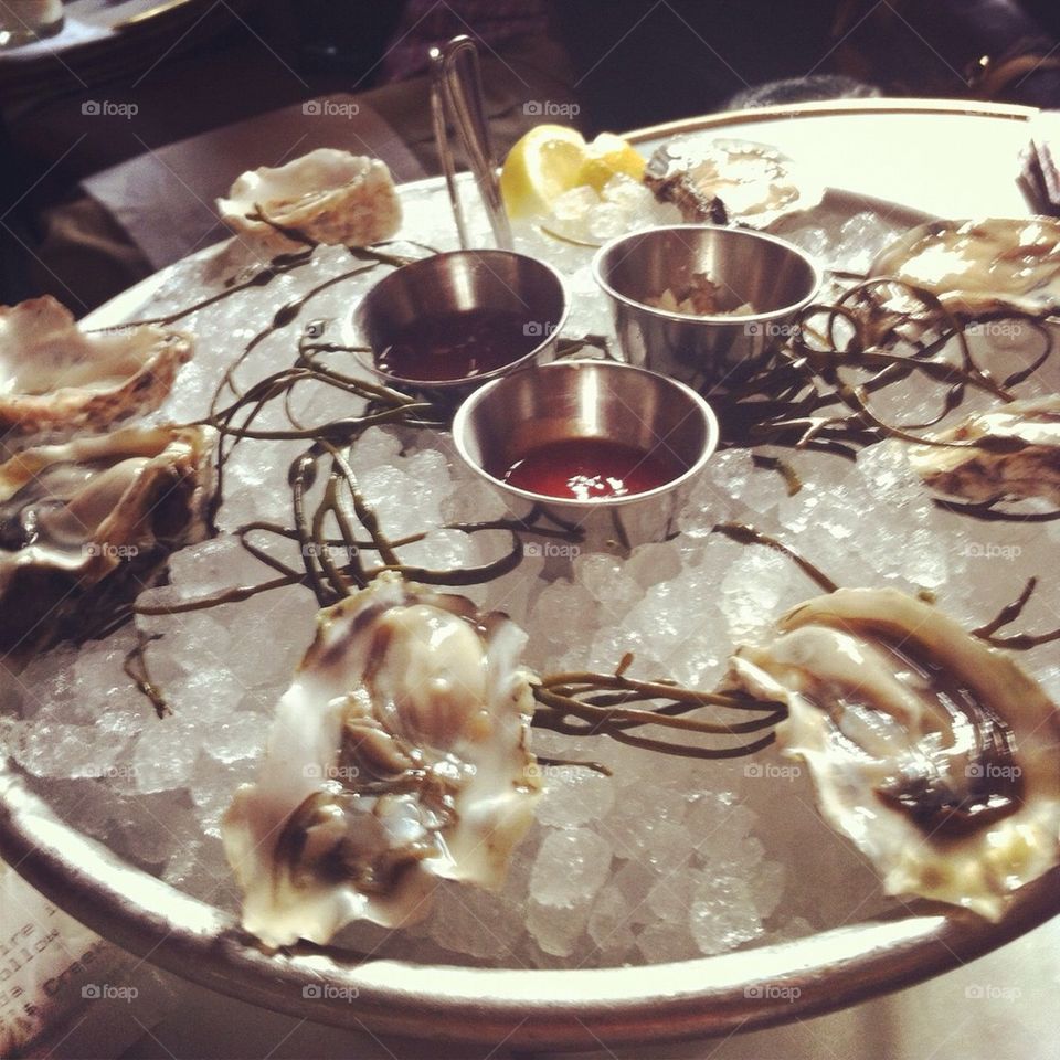seafood oysters dining by Annick