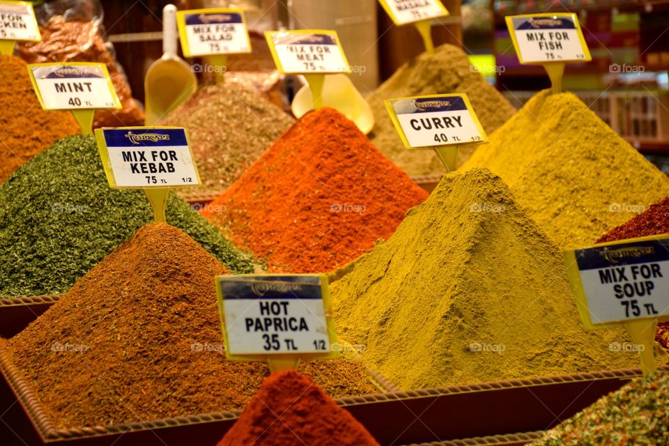 Powder, Curry, Spice, Chili, Bazaar