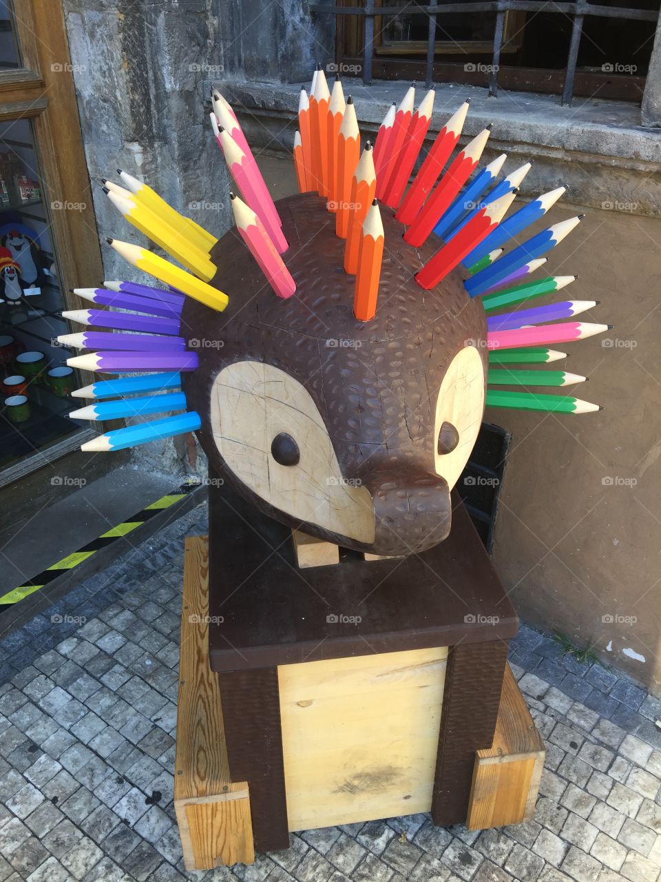 Crayons made Hedgehog