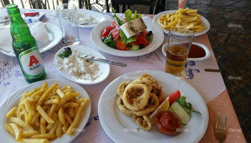 Lunch in Corfu, Greece