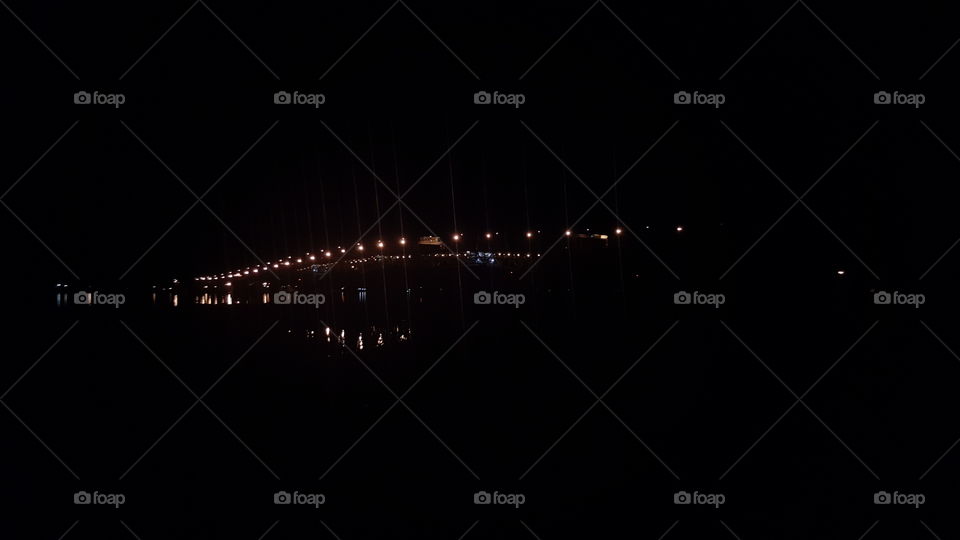 Coleman Bridge at night