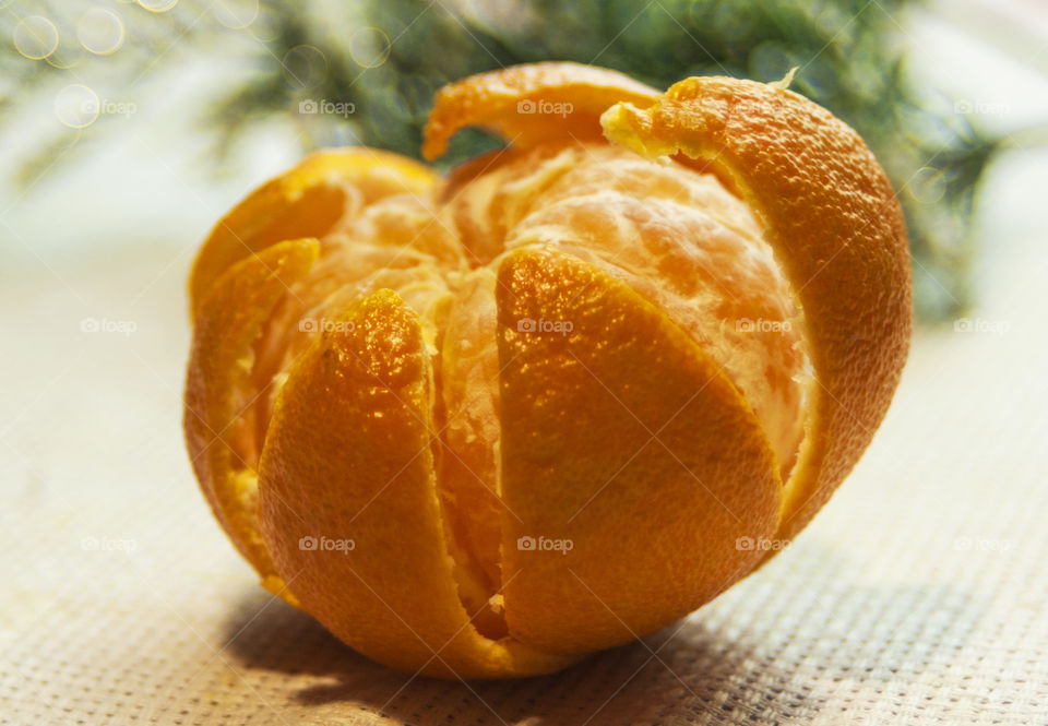 Exotic fruits. mandarin. persimmon