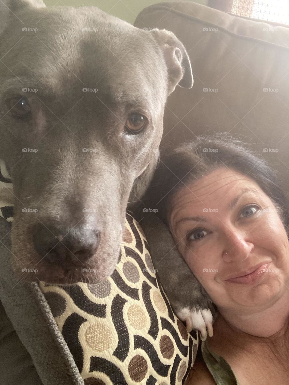 Selfie with my pitbull Lex