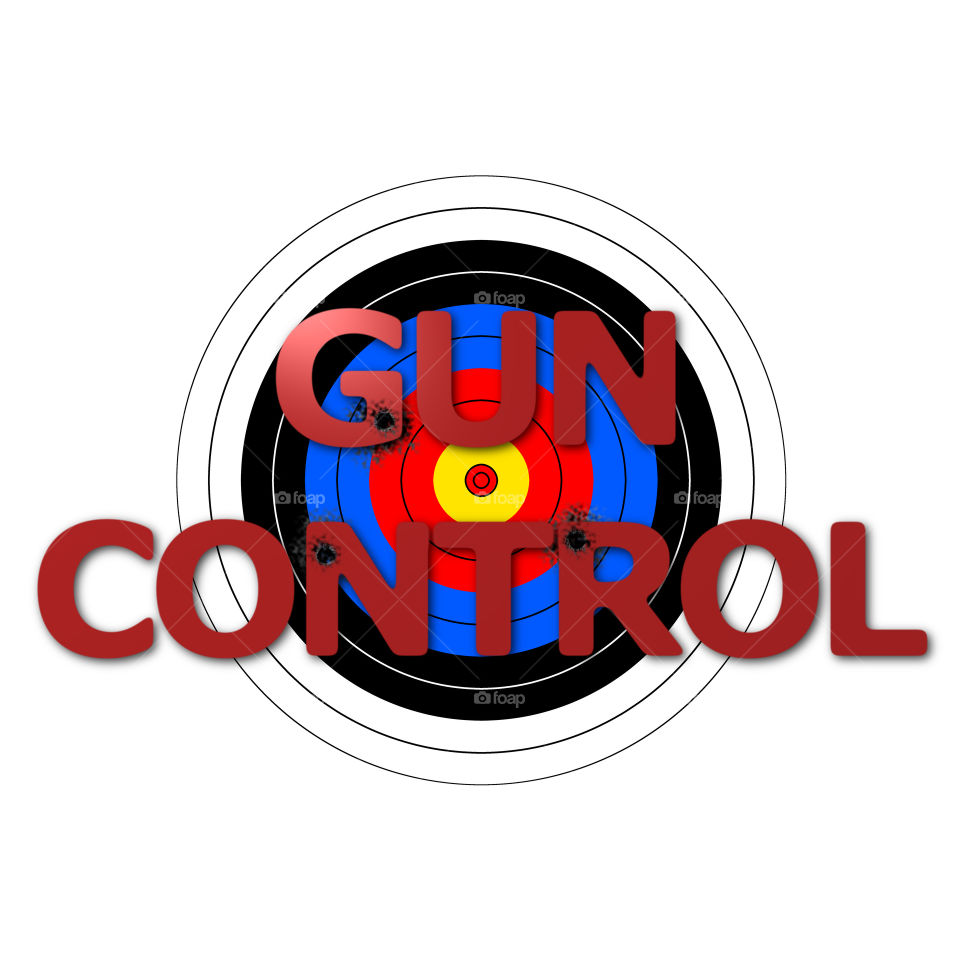 Target Gun Control
Target background with the writing Gun Control over it.