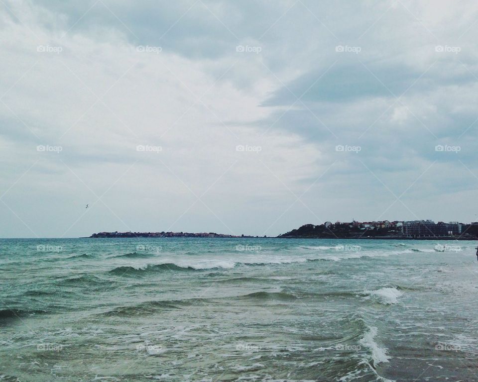 Calm day on the seashore