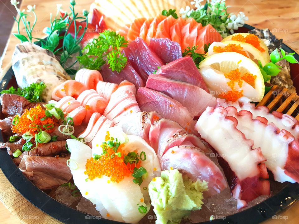 A set of sashimi