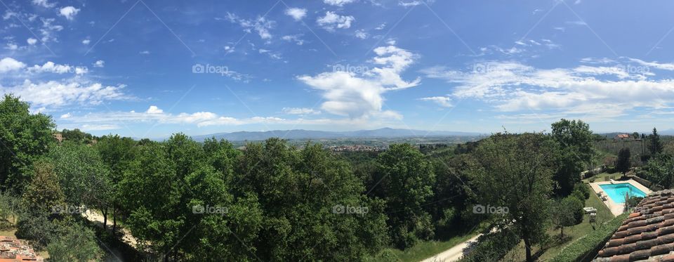 Panorama of Tuscan landscape 