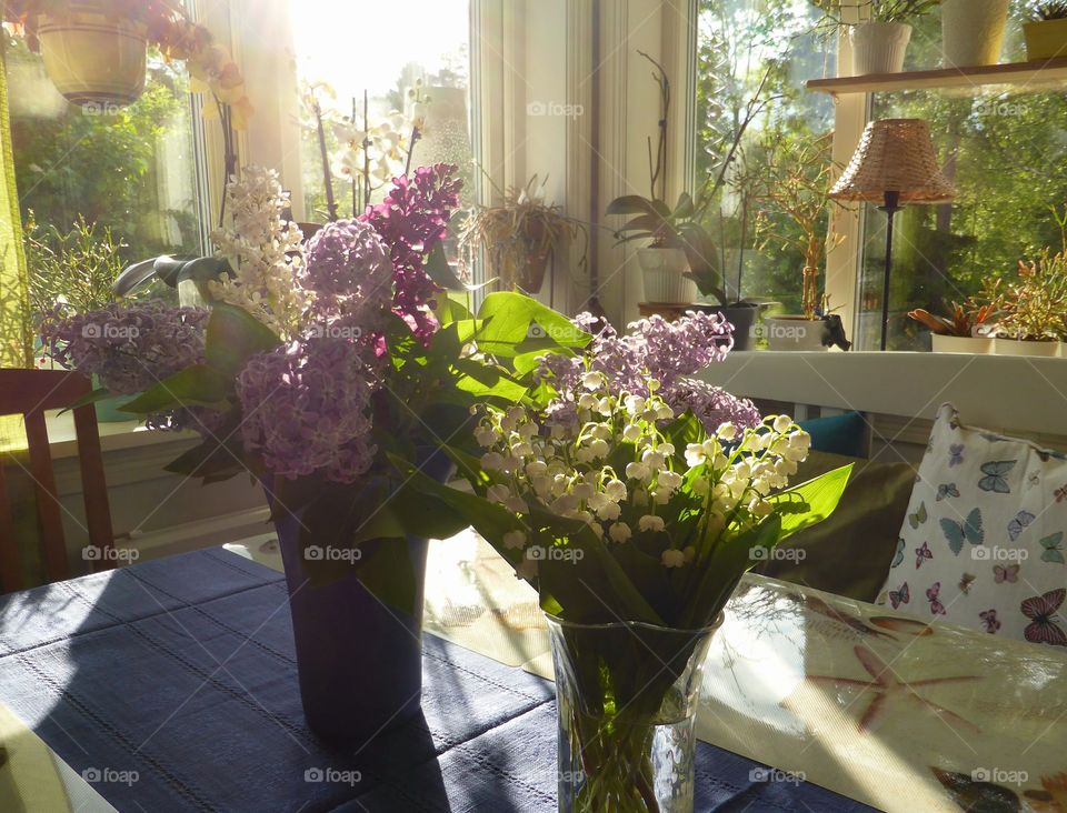 Lilies of the valley and lilacs