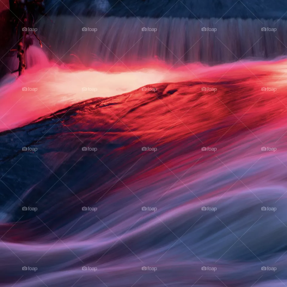 Colourful water