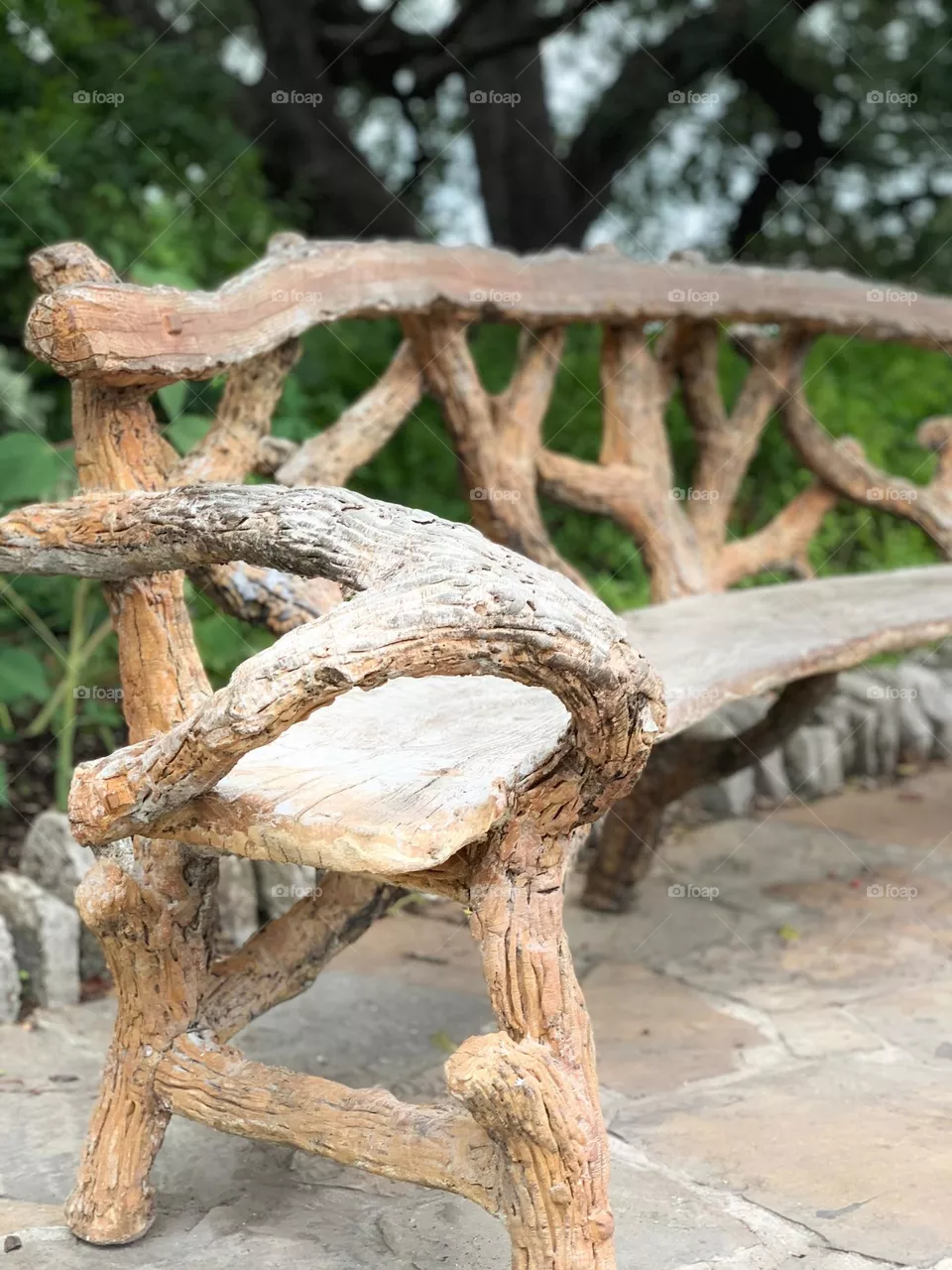 Wood bench