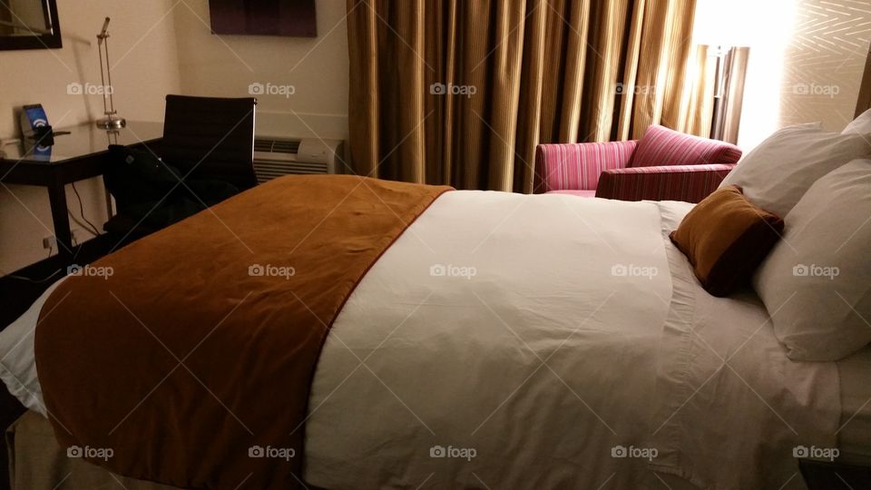 Bed, Bedroom, Furniture, Room, Hotel
