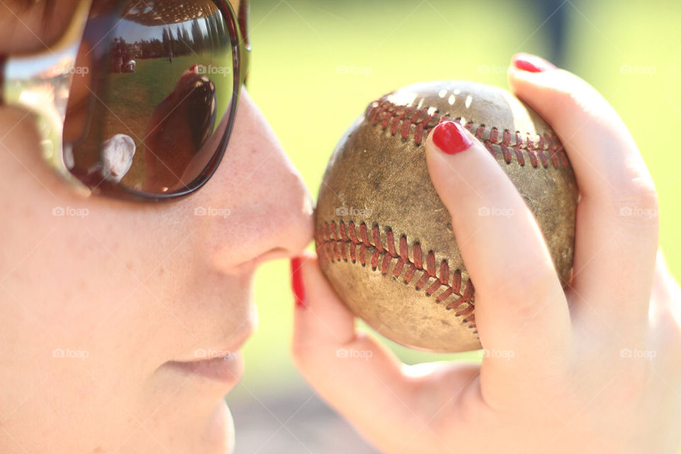 sport field girl face by moosyphoto