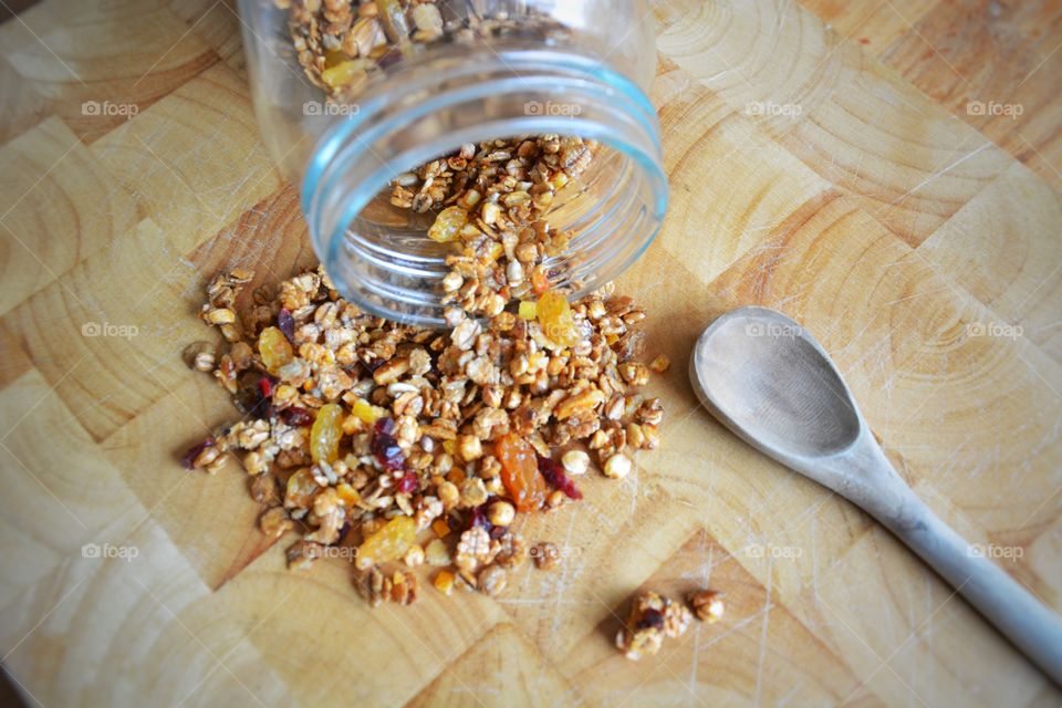 Close-up of granola