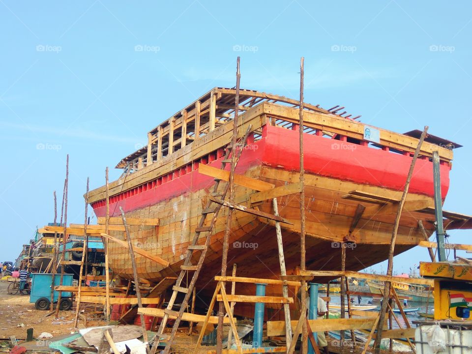 Making of a giant Boat