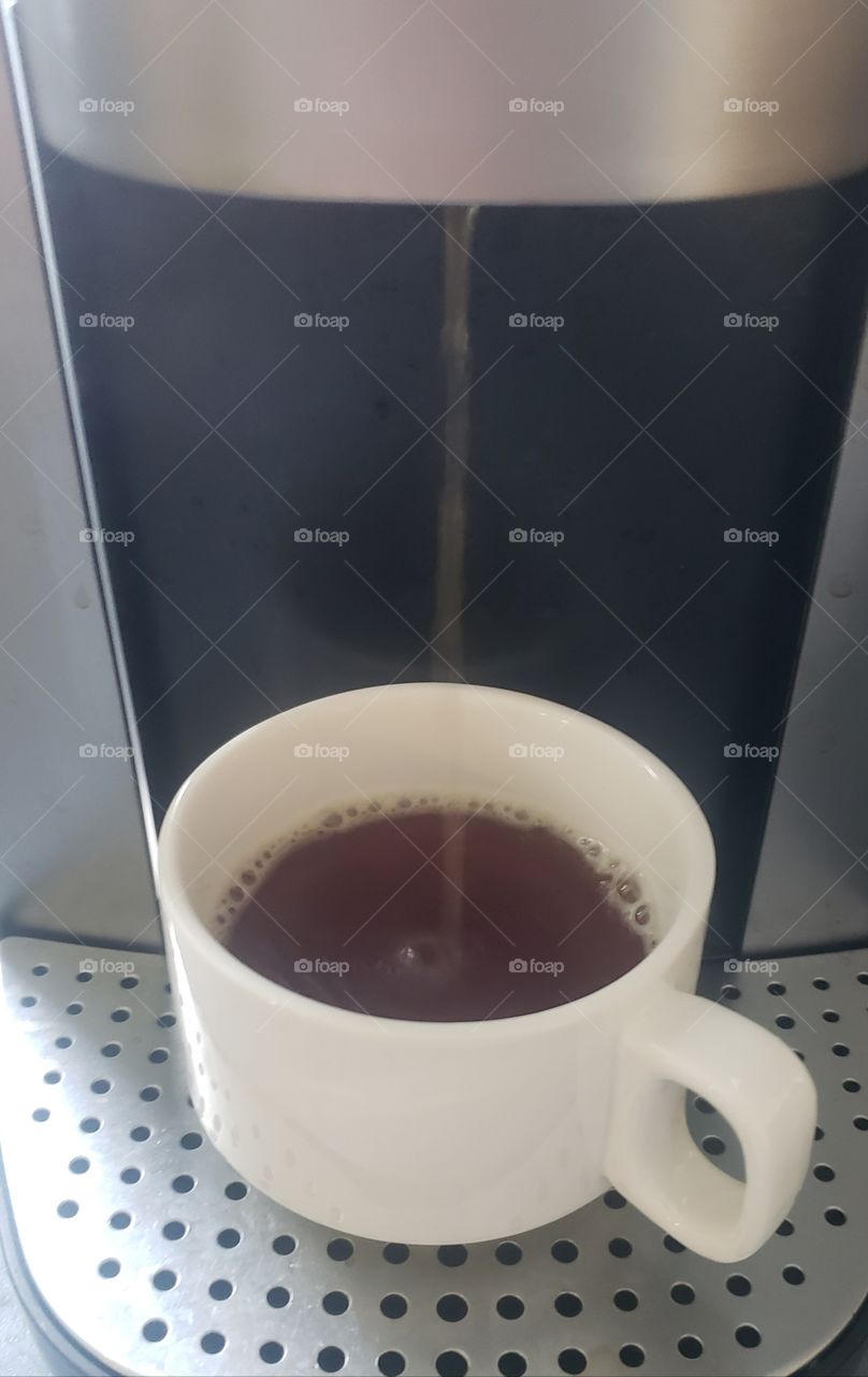 first coffee after breakfast that I love smell and drink