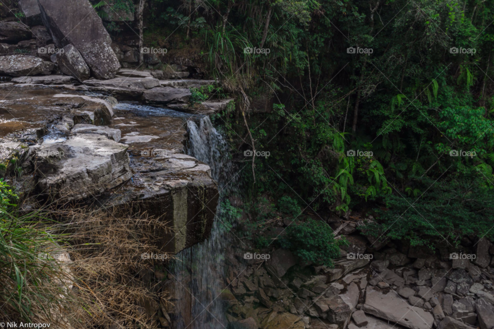 jungle waterfall asia cambodia by NikAntropov