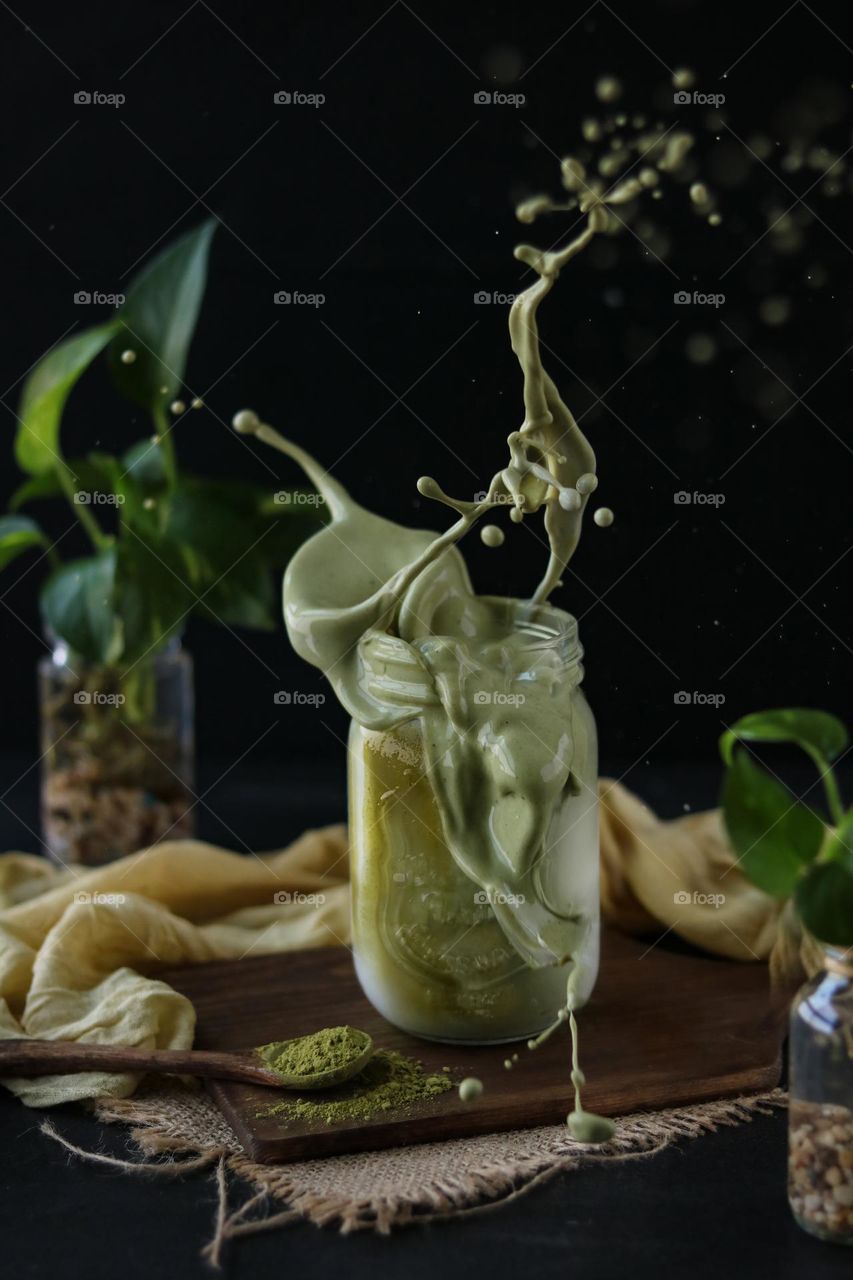 Matcha Drink Splash