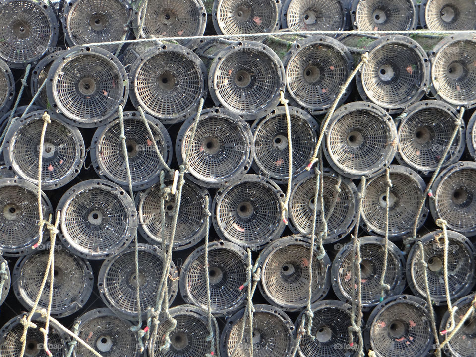 Fishing pots. Fishing pots in Ireland 