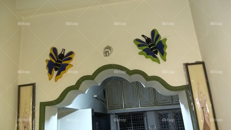 the wall of butterflys