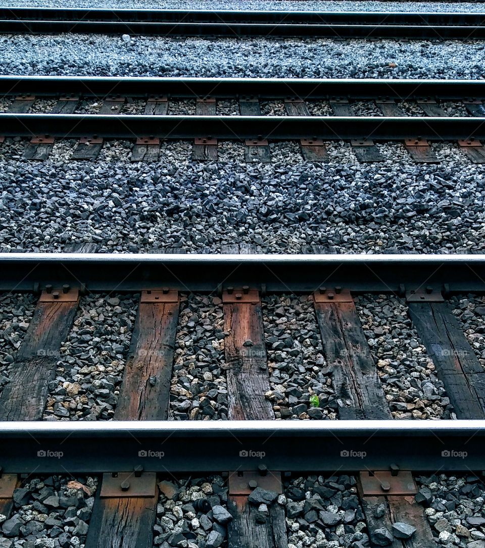 railroad tracks and ties