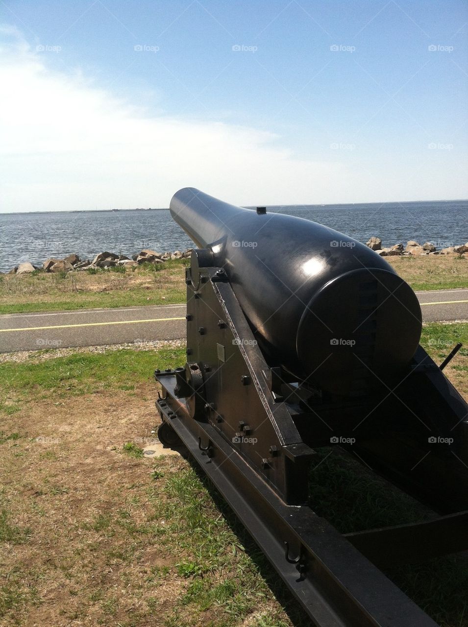 Old cannon sandy hook beach