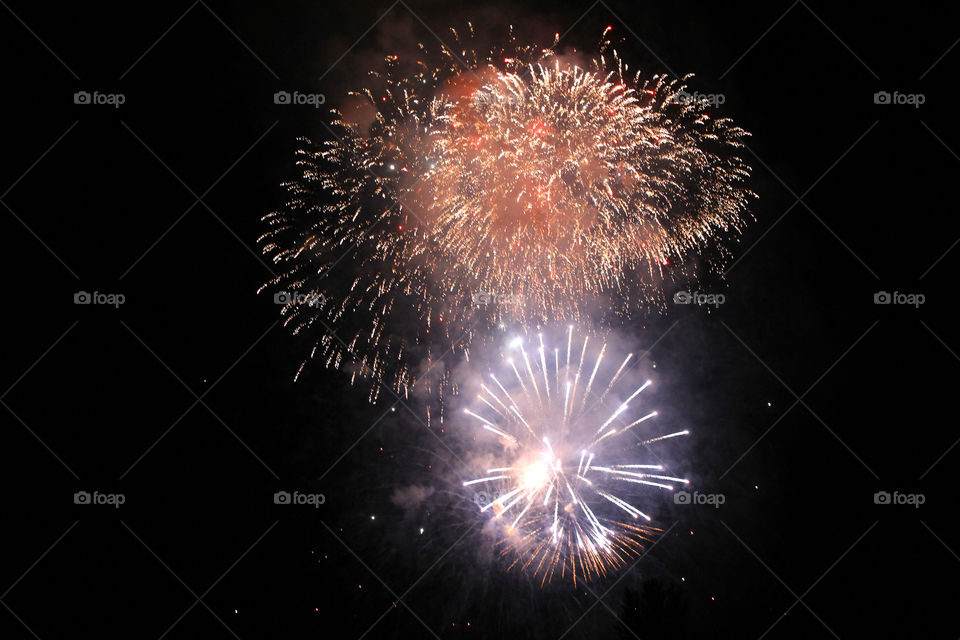 Fireworks, holiday, lights, flicker, splash, celebration, joy, sky, black sky, bright lights against the black sky, night, summer, night sky,
Bright lights of the salute against the black sky