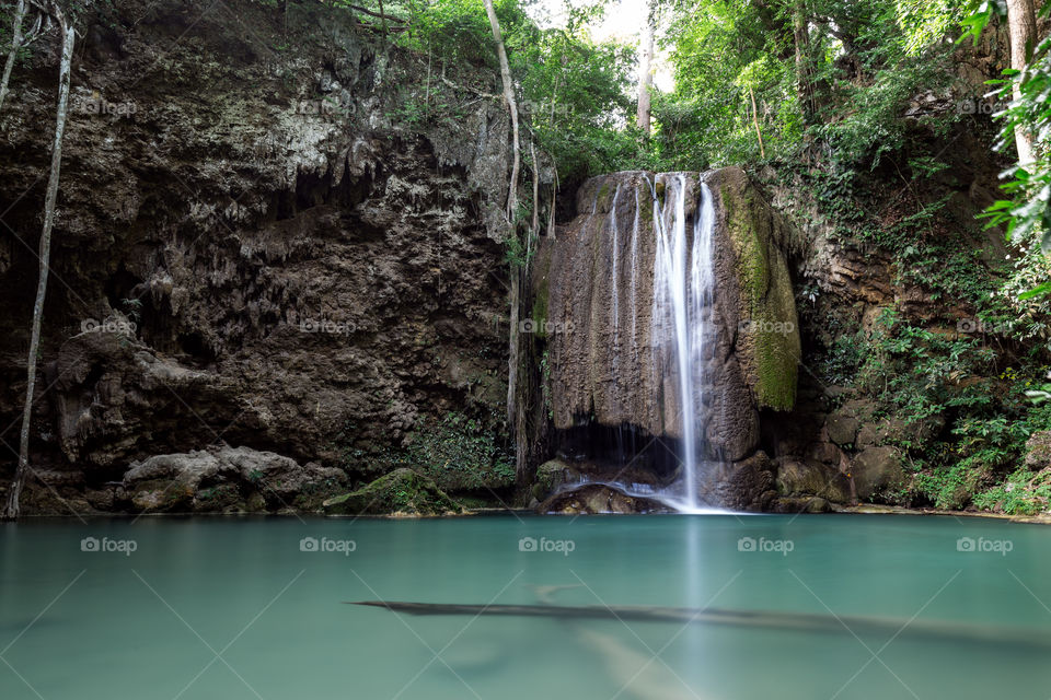 Waterfall in Kanchanaburi Thailand 